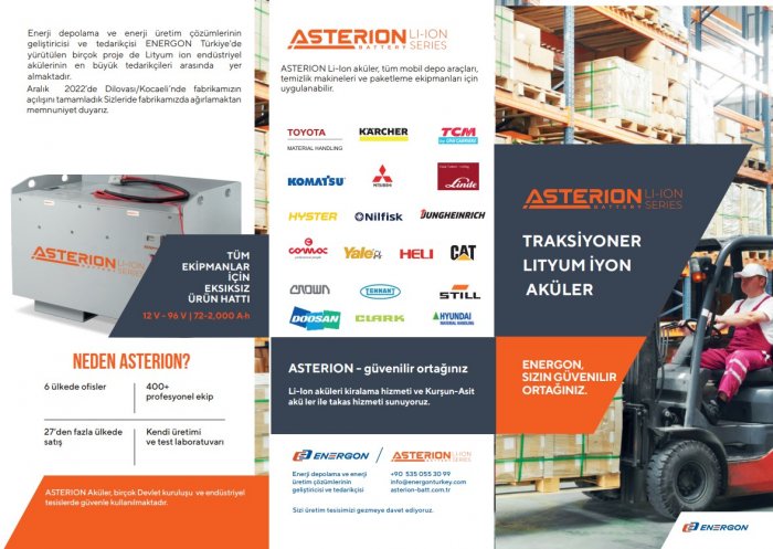 Liflet ASTERION Li-Ion aküler